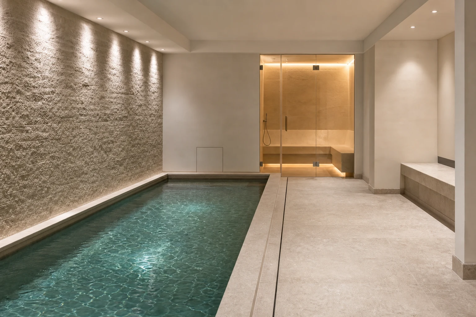 Концептуальная визуализация частной SPA-зоны с бассейном и хамамом